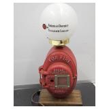 17" high Firemans  Metal Decor Table Lamp