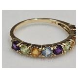14 k Gold Ring with Gemstones Size 7