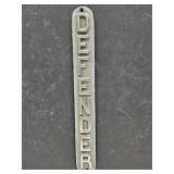 VTG Embossed 11.5" DEFENDER Metal Emblem