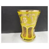Beautiful Vintage Bohemium Czech Vase  5 1/2" h