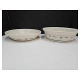 Longaberger Pottery Pie Plate & 10" W Baking Dish