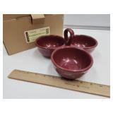 Longaberger Pottery 3 Part Server w Box