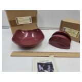 LongabergerTaco Holder & Med Woven Traditions Bowl