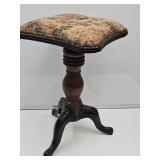 Cast Iron Piano Stool Wood Shaft with Adj  Height