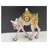 Porcelain Enamel Jeweled Camel Trinket Box