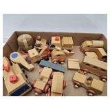 Wooden Toy Lot Trucks, Cars, Puzzle +