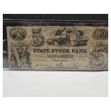 Logansport Indiana 5 Dollar State Bank Stock