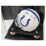 Autographed COLTS Helmet Adam Vinatieri #4