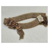 14K Gold Antique Mesh Slide Bracelet 39.42 G