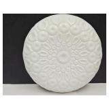 8 1/4"  Moon & Stars  Milk Glass Ashtray