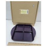 Longaberger 8" x 8" Divided Dish w Box