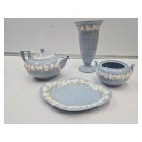 Beautiful Lot of Wedgewood Tea Pot, Vase ++