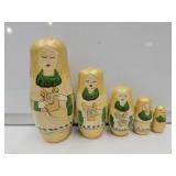 VTG Nesting Dolls 1.5"-5.5" H