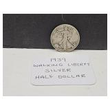1939 Silver Walking LIberty Half Dollar Coin