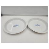 2 Corning Ware Cornflower Blue Pie Plates