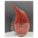 Art Glass IUPUI 13" H Vase
