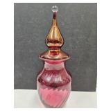 13.5" Cranberry Apothecary Jar
