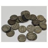 29  WWII War Silver Nickels Coins