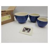 Longaberger Nesting Bowls w Box 4 - 53/4 " W
