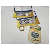 Trump $2 Bills, Adv. Paint, Sewing Needles & Watch