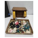 Dresser Box & Costume Jewelry