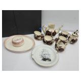 Dresser Tray & Dish, Pottery Dishes & Ashtray