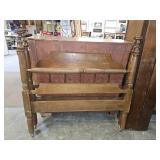 Antique Bed with Rails 48" wide