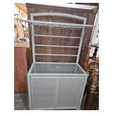 Cabinet w Wine Rack 36 x 18 x 70 Needs  Pulls