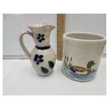 Roseville Pottery 1/2 Gal. Crock, 7.5" Pitcher