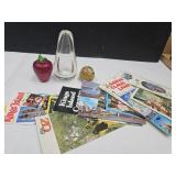 Paperweights Monte Dunlavy, 2 Unmarked LA Postcars