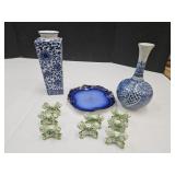 2 Oriental Vases See Maker & Table card holders +