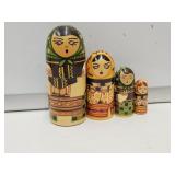 USSR Nesting Dolls 1.5"-4.25" H