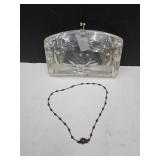 VTG Acrylic or Lucite Purse & Necklace