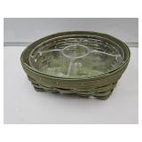 Longaberger Catch All Basket Green 11.75"