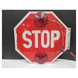 Vintage School Bus Lighted Stop Sign