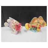 Porcelain Enamel Jeweled Clown & Tropical Fish