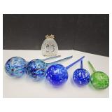 Mikaasa Manger 5.5"h Art Glass & 5  Plant Waterer