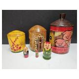 3 Pigs Nesting Dolls Missing Wolf  See Maker 1-7"