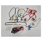 Czech Necklace, 12K GF Bracelet w/Charms,Magnetic+