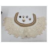 Vintage Pearls? Necklace &  Collar & Costume Rings