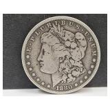 1880 Silver Morgan Dollar Coin