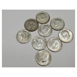 9 Kennedy 1966    40% Silver Half Dollar Coins