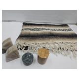 S.W. Style Throw Marble Book Ends Trinket Boxes