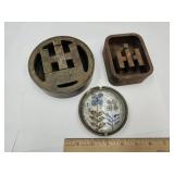 International Harvestor Brass Ashtray, IH CastIron