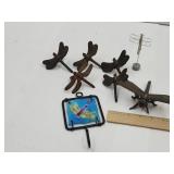 Dragon Fly Napkin Rings, Hook, 5.5" Metal Art