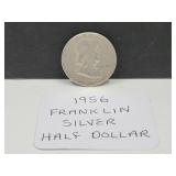 1956 Silver Franklin Half Dollar Coin