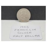 1953 Silver Franklin Half Dollar Coin