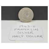 1963 D Silver Franklin Half Dollar Coin