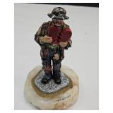 SIgned & Numbered Ron Lee Clown Statue Marble Base
