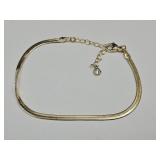 Gold Tone Herringbone Bracelet